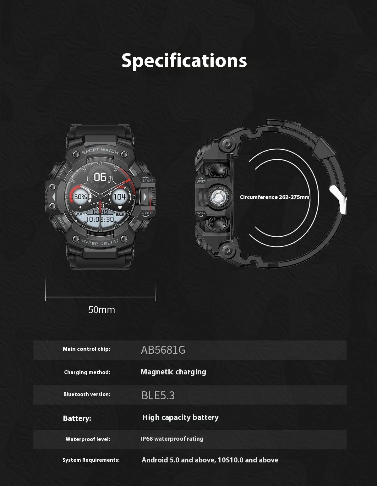 Outdoor Smart Watch with Bluetooth Calling