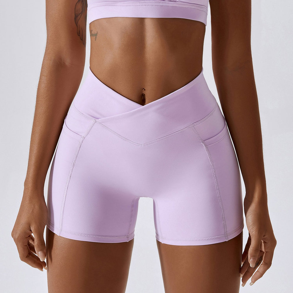 Women's Cross Waist Running Fitness Shorts