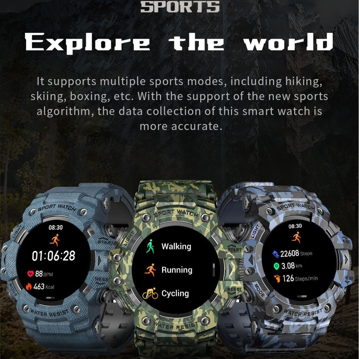 Outdoor Smart Watch with Bluetooth Calling
