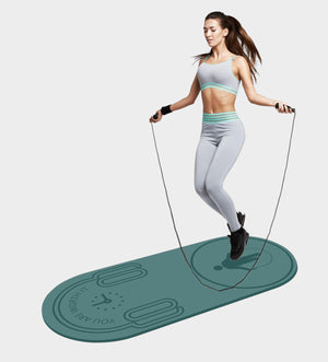 Non-Slip Workout Mat w/ Jump Rope (8–30mm)